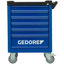 Gedore Werkzeugwagen Stahl 625x510x903mm blau 6 Schubladen