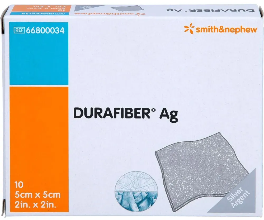 DURAFIBER Ag 5x5 cm Verband 10 St