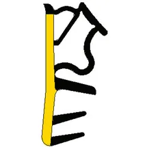 TRELLEBORG FT-Flügelfalzdichtung L6050 schwarz, Nutbefestigung TSP-LAN