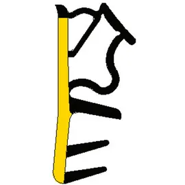 TRELLEBORG FT-Flügelfalzdichtung L6050 schwarz, Nutbefestigung TSP-LAN