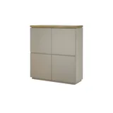 Höffner Sideboard - grau ¦ Maße (cm): B: 113 H: 123 T: 40.0