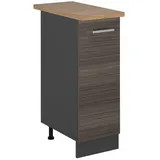 Vicco Apothekerschrank R-Line, Edelgrau/Anthrazit, 30 cm, AP Eiche