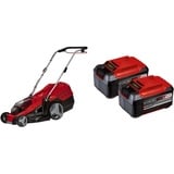 Einhell Akku-Rasenmäher GE-CM 36/43 Li M (Li-Ion, 36 V, 43 cm Schnittbreite, 6-stufige zentrale Schnitthöhenverstellung, inkl. 2X 5,2 Ah Akku und Twincharger)