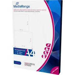 MEDIARANGE CD Jewelcase Booklet & Inlay - Mattes Weiß