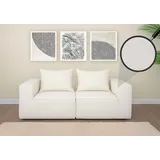 MCW 2er-Sofa/Zubehör für Sofa MCW-O54, Couch 2-Sitzer Loungesofa, modular Stoff/Textil (300g/m2) 63x194x97cm ~ creme