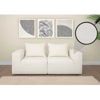 MCW 2er-Sofa/Zubehör für Sofa MCW-O54, Couch 2-Sitzer Loungesofa, modular Stoff/Textil (300g/m2) 63x194x97cm ~ creme