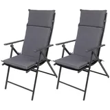 Albatros Aruba Gartenstuhl 57 x 57 x 108 cm schwarz 2 St.