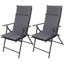 Albatros Aruba Gartenstuhl 57 x 57 x 108 cm schwarz 2 St.