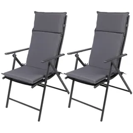 Albatros Aruba Gartenstuhl 57 x 57 x 108 cm schwarz 2 St.