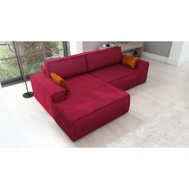mebloland Ecksofa TOR mit Schlaffunktion. Farbe: Red. - Rot