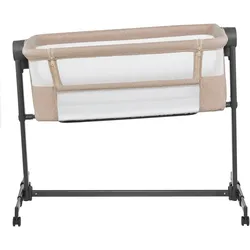 Beistellbett KINDERKRAFT "Neste Up 2", Baby, Gr. Liegefläche B/L: 46cm x 81cm, kein Härtegrad, beige, Babybetten