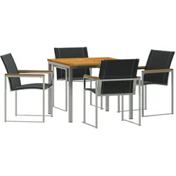 vidaXL 5-teiliges Garten Essgruppe aus massivem Holz Akazie