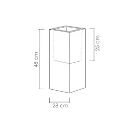 Scheurich C-Cube High 28 x 28 x 47,7 cm Stony Grey