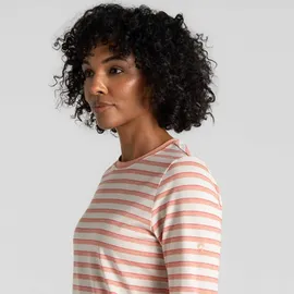 Craghoppers Nosilife Akona Langarm-t-shirt - Clay Stripe - 38