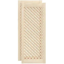 vidaXL Schranktüren 2 Stk. Gitterdesign 39,5x99 cm Massivholz Kiefer