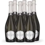SCAVI & RAY alkoholfreier Sekt Sparkling 6 x 0,75l - 0,0% Alkohol, halbtrocken, fruchtig-frischer Schaumwein mit eleganter Perlage ohne Alkohol – perfekt für stilvolle & alkoholfreie Momente