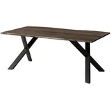 MASSIVMOEBEL24.DE Baumtisch 200 x 75 x 100 cm grau