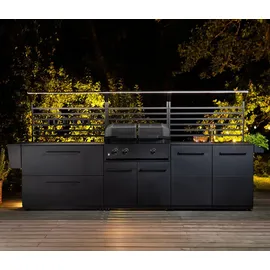 cozze Grillwagen 68 x 90 x 60 cm Stahl schwarz