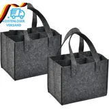 2 Stück Weinbeutel Weinflasche Männerhandtasche Aus Filz Flaschenträger Filztasc