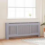 vidaXL MDF Heizkörperverkleidung Grau 205 cm
