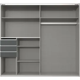 WIMEX Schwebetürenschrank WIMEX "Saigon, mit kompletter Innenausstattung, Made in Germany", grau (graphit, durchgängige tür artisan eiche nachbildung), B:225cm H:208cm T:64cm, Spanplatte, Schränke, Schwebetürenschrank, Kleiderschrank 2-türig, 225cm breit, mit 3