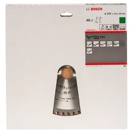 Bosch Kreissägeblatt Optiline Wood für Kapp- und Gehrungssägen, 216 x 30 x 2,8 mm, 48