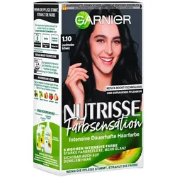 Garnier Nutrisse Farbsensation Haarfarbe Nr. 1.10 - Leuchtendes Schwarz 
