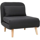 miliboo Skandinavischer Schlafsessel Stoff Dunkelgrau amiko