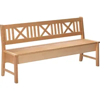 massivline & more Truhenbank Bodensee Braun 166 x 87 x 52 cm