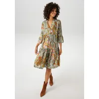 Aniston CASUAL Tunikakleid Paisley Braun/Grün 46