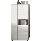 inn.furn Badezimmer Midischrank weiß Hochglanz 60 x 131 cm - weiß