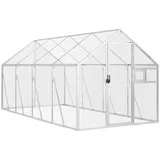 vidaXL Voliere Silbern 179 x 400 x 185 cm Aluminium