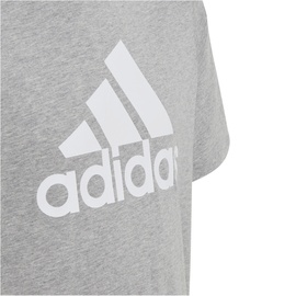 adidas T-Shirt Kinder ‒ Grau mit weissem Logo, Cotton T-Shirt HR6379 Regular Fit 13_14Y