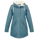 Regenliebe Winterjacke Friesennerz Regenparka mit Teddyfleece gefüttert blau 48