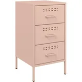 vidaXL Nachtschrank Rosa 36 x 39 x 68 cm Stahl