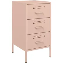 vidaXL Nachtschrank Rosa 36 x 39 x 68 cm Stahl