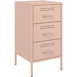 vidaXL Nachtschrank Rosa 36 x 39 x 68 cm Stahl