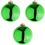 Mojawo 3 Stück XXL Weihnachtsbaumkugeln Christbaumkugeln Lime Ø 20cm