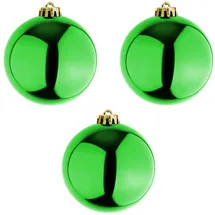 Mojawo 3 Stück XXL Weihnachtsbaumkugeln Christbaumkugeln Lime Ø 20cm