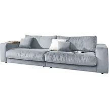 Candy Big-Sofa 3C CANDY "Enisa II", blau (light, blau), B:290cm H:86cm T:127cm, 85% Polyester, 15% Viskose, Sofas, Big-Sofa, incl. 1 Flatterkissen, Wahlweise mit Flecken-Schutz-Bezug Easy care