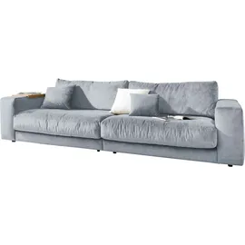 Candy Big-Sofa 3C CANDY "Enisa II", blau (light, blau), B:290cm H:86cm T:127cm, 85% Polyester, 15% Viskose, Sofas, Big-Sofa, incl. 1 Flatterkissen, Wahlweise mit Flecken-Schutz-Bezug Easy care