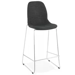 Hochstuhl und Küchenhocker aus Metall und Textilien | Designer Snackhocker mit gepolstertem Stoffsitz | Modernes Design | Kadima Design