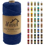 Uiopa Makramee Garn 4mm x 100m, Einfach Gedrehte Makramee Rope Garn Weiches Baumwollgarn, Makramee 4mm Dickes Garn für Wandbehang, Pflanzenaufhänger, Traumfänger, Boho Home Decor