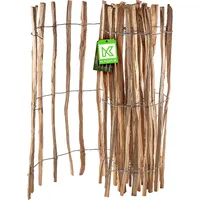 Kadax Zaun aus Hasel, Staketenzaun aus Haselnuss, Gartenzaun, 7-9cm, 120x500cm