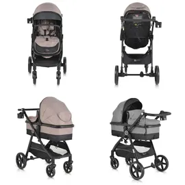 Moni Kinderwagen 2 in 1 Tokyo 22 kg umbaubar Wickeltasche Stoßdämpfer klappbar beige