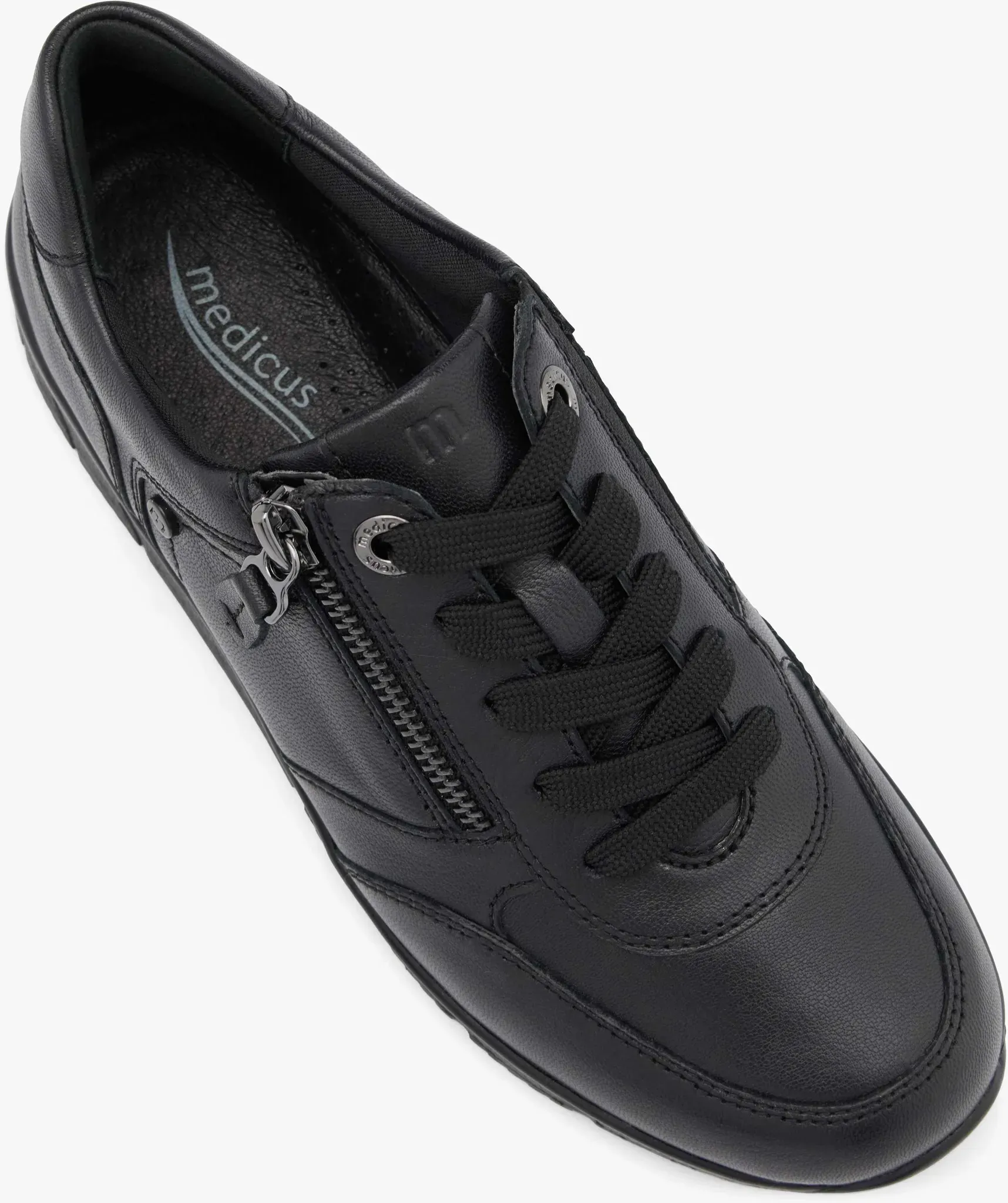 Medicus  Halbschuh Schwarz, Damen, Größe: 4 1/2, Material: Leder/Textil - Medicus  Halbschuh Schwarz, Damen, Größe: 4 1/2, Material: Leder/Textil - woman - Schwarz
