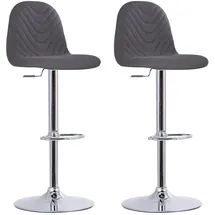 byLIVING by Living Barstuhl 2er-Set / grau ¦ Maße cm B: 41 H: 110