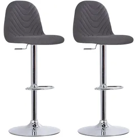 byLIVING by Living Barstuhl 2er-Set / grau ¦ Maße cm B: 41 H: 110