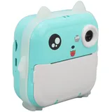 Niedliche Druckkamera 24 MP, Multi-Zoom, Cartoon-Smart-Kids-Sofortbildkamera mit Thermodruck, HD-IPS-Bildschirm, Umweltfreundliches Material fürab 3 Jahren (Blue)