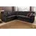 sit&more Ecksofa 262x90x212cm "Savona Naturleder schwarz